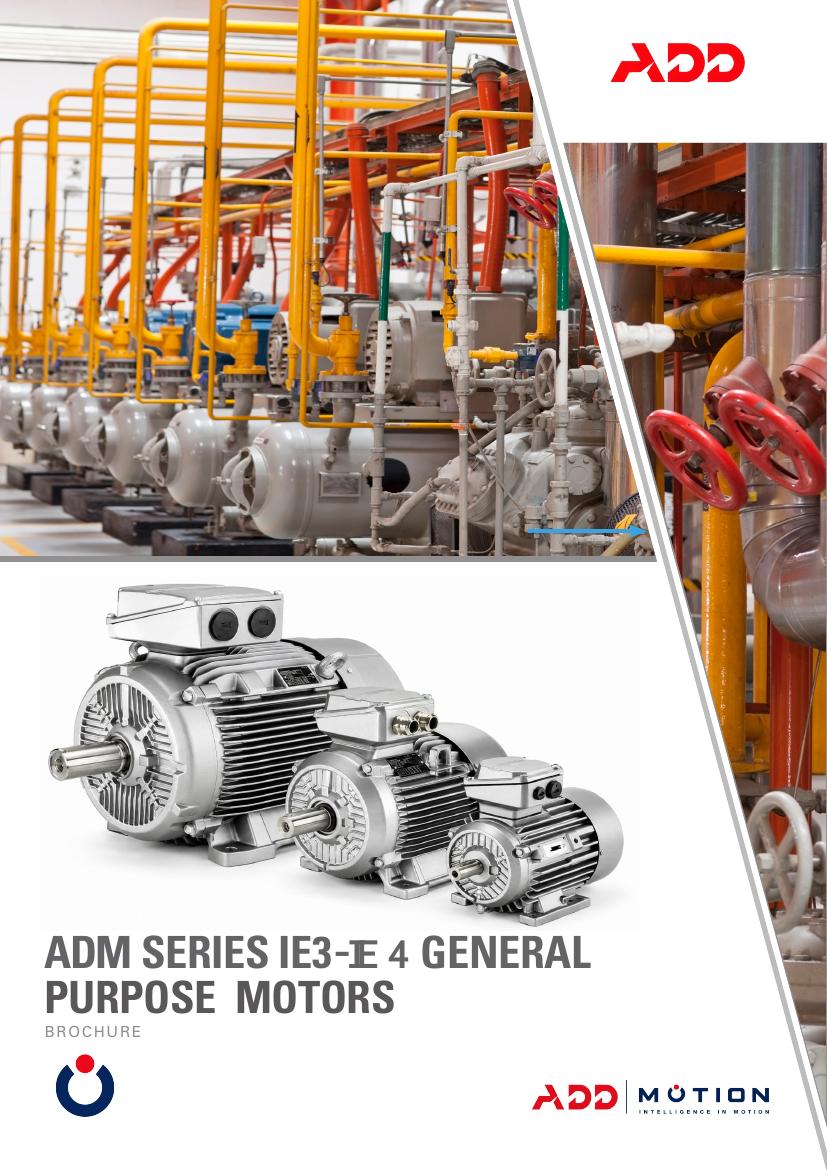 ADM IE3 IE4 cast iron motor brochure cover